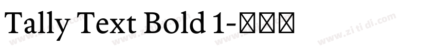 Tally Text Bold 1字体转换 Tally Text Bold 1字体转换